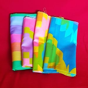 Colorful vintage fabric scraps